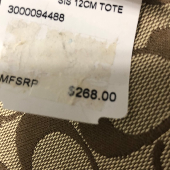 ❗️FINAL❗️ 🆕 COACH Signature Stripe Navy/Khaki 🔴🔴 - Picture 4 of 10